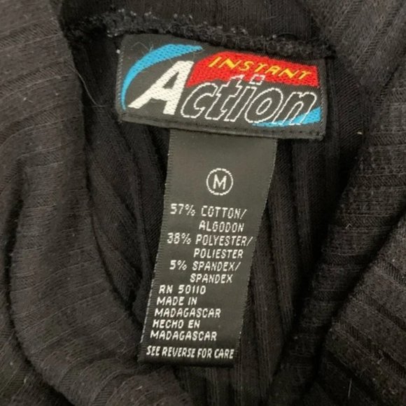 INSTANT ACTION / Black Turtleneck Sweater / Medium - Picture 6 of 7
